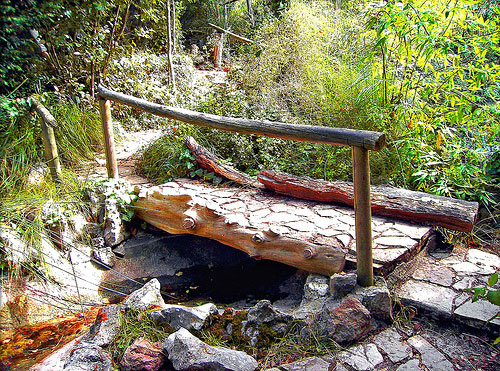 дизайн мостика для дачи у пруда